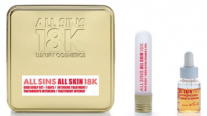 Набор - All Sins 18k All Skin Sculp 7 Days Intensive Treatment (capsules/7pcs + activator/5ml) — фото N1