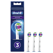 Змінна насадка для електричної зубної щітки, 3 шт. - Oral-B 3D White Refill Heads — фото N1