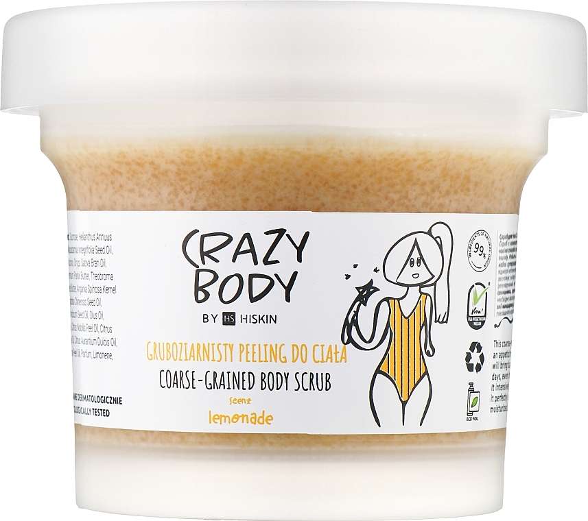Скраб для тела крупнозернистый "Лимонад" - HiSkin Crazy Body Coarse Grained Body Scrub Lemonade — фото N1