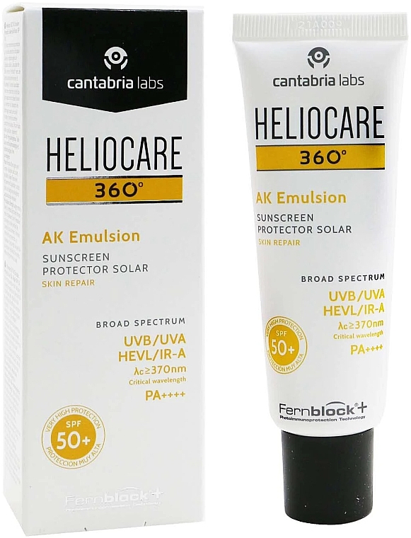 Солнцезащитная эмульсия с высокой степенью защиты - Cantabria Labs Heloicare 360 AK Emulsion SPF 50+ — фото N1