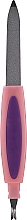 Парфумерія, косметика  Пилка металева з різцем для кутикули, 77791, фіолетово-рожева - Top Choice