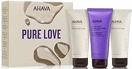 Духи, Парфюмерия, косметика Набор для тела - Ahava Pure Love (h/cr/100ml + f/cr/100ml + b/lot/100ml)