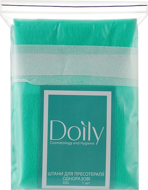 Штаны для прессотерапии из спанбонда на завязке, размер XXL, мятные - Doily — фото N1