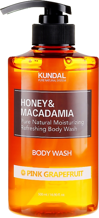 Гель для душу "Рожевий грейпфрут" - Kundal Honey & Macadamia Body Wash Pink Grapefruit — фото N3