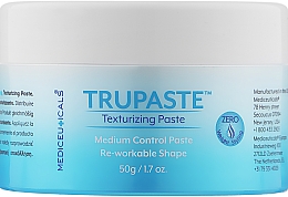 Матовая текстурирующая паста для волос средней фиксации - Mediceuticals Trupaste Texturizing Paste — фото N1