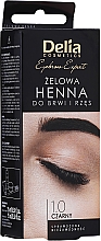 Гель-краска для бровей, черная - Delia Eyebrow Tint Gel ProColor 1.0 Black — фото N1