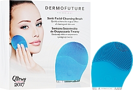 Духи, Парфюмерия, косметика Звуковая щетка для очищения лица, синяя - DermoFuture Sonic Facial Cleansing Brush