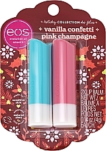 Парфумерія, косметика Набір "Ванільне конфеті/Рожеве шампанське" - EOS Vanilla Confetti/Pink Champagne (lip/balm/2х4 g)