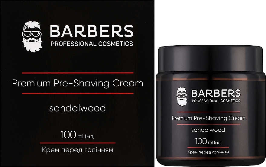 Крем перед голінням "Сандалове дерево" - Barbers Premium Pre-Shaving Cream Sandalwood — фото N2