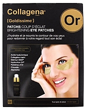 Парфумерія, косметика Набір - Collagena Paris Goldissime Brightening Set (eye/patch/16pcs + eye/serum/15ml)