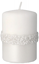Декоративна свічка "Белла", 7х10 см, біла - Artman Bella — фото N1