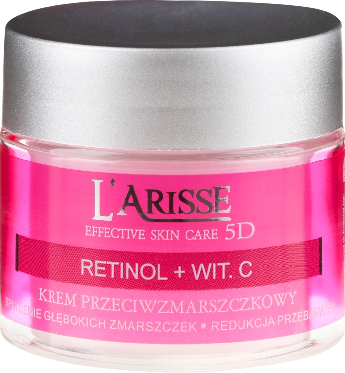 Крем с ретинолом и витамином С 50+ - Ava Laboratorium L'Arisse 5D Anti-Wrinkle Cream Retinol + Vitamin C — фото N2