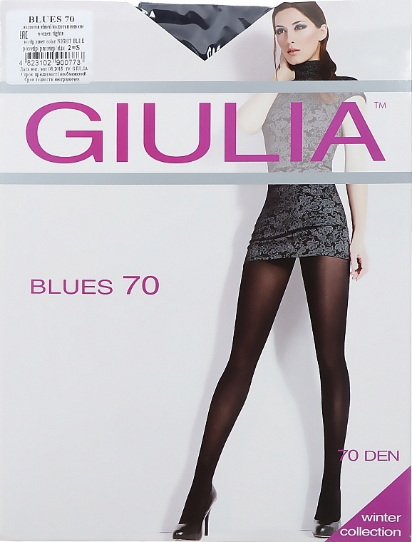 Колготки для женщин "Blues 3D" 70 Den, night blue - Giulia — фото N1