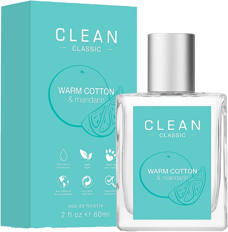 Clean Classic Warm Cotton & Mandarin - Туалетная вода — фото N1