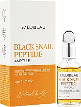 Омолоджувальна ампульна сироватка з муцином чорного равлика та пептидами - Medibeau Black Snail and Peptide Ampoule — фото N2