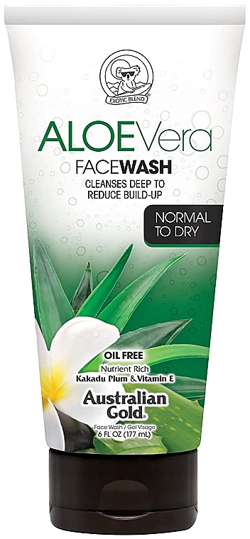 Засіб для вмивання для нормальної й сухої шкіри "Алое вера" - Australian Gold Aloe Vera Face Wash — фото N1