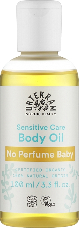 Детское масло для купания без аромата - Urtekram No Perfume Baby Body Oil — фото N1