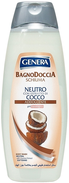 Гель для душу "Кокосове молоко" - Genera Bagno Doccia Schiuma Neutro Con Estratto Di Cocco — фото N1