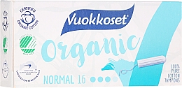 Парфумерія, косметика Тампони органічні без аплікатора, 16 шт - Vuokkoset Organic Normal Tampons