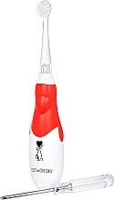 Звуковая зубная щетка, от 0 до 5 лет - Profimed Bob & Bobek Baby Light Red — фото N2