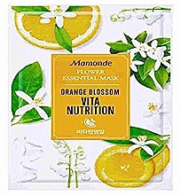 Парфумерія, косметика Тканинна маска для обличчя - Mamonde Flower Essential Mask Orange Blossom Vita Nutrition