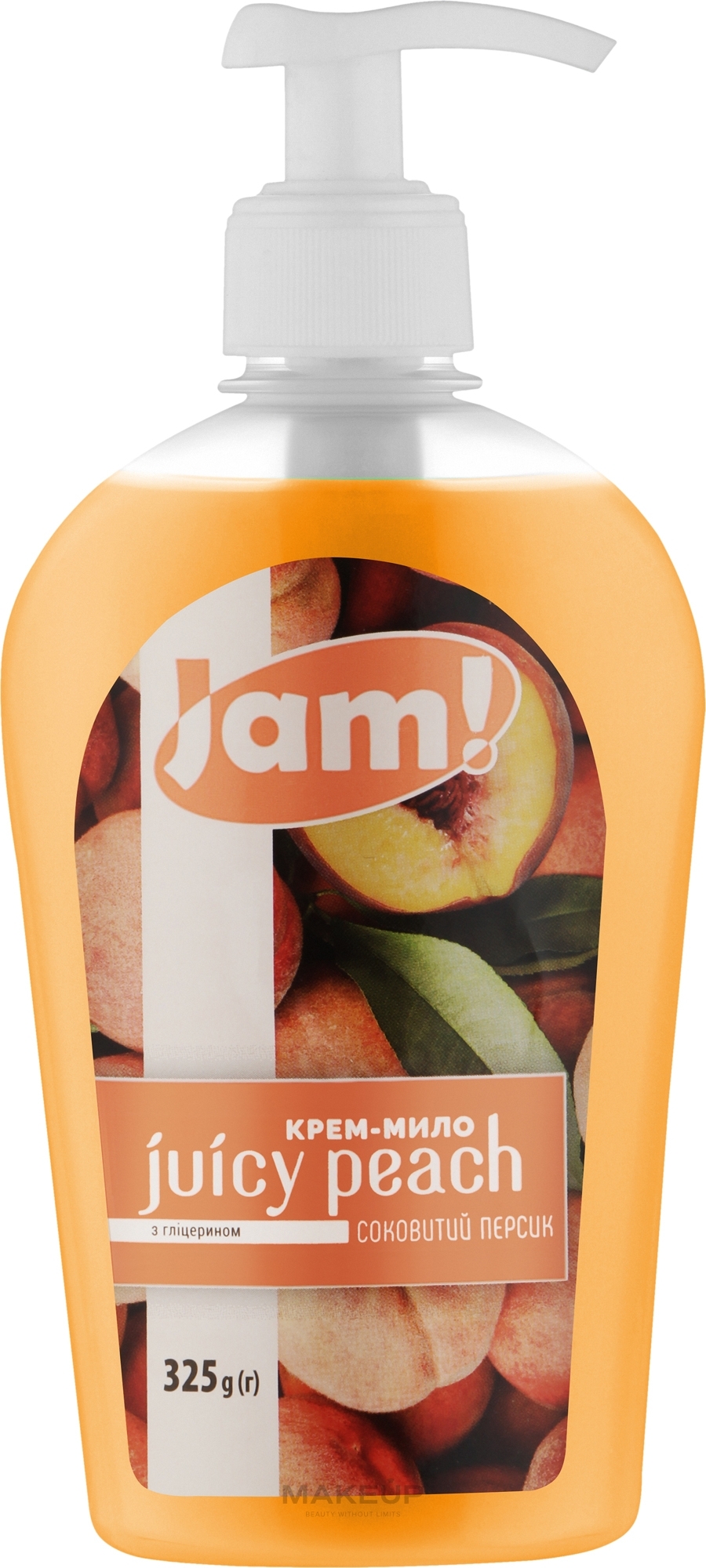 Крем-мило "Соковитий персик" із гліцерином - Jam! — фото 325g