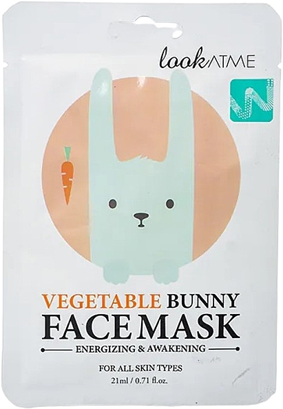 Тканевая маска для лица "Овощной кролик" - Look At Me Vegatable Bunny Face Mask — фото N1