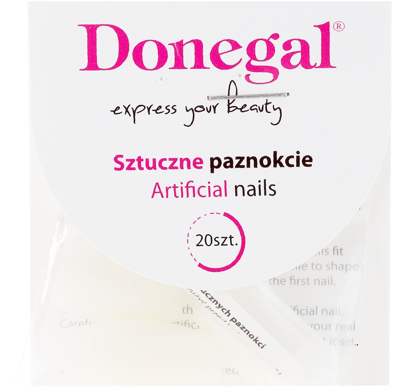 Набір штучних нігтів - Donegal Nail Tips & Glue — фото N2