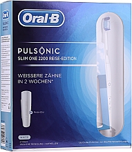 Парфумерія, косметика Електрична зубна щітка - Oral-B Pulsonic Slim One 2200White Travel Edition