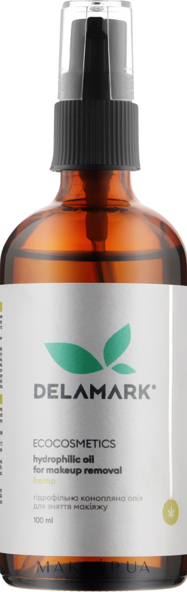 Гидрофильное масло для удаления макияжа "Конопляное" - DeLaMark Hydrophilic Hemp Oil For Makeup Removal — фото 100ml