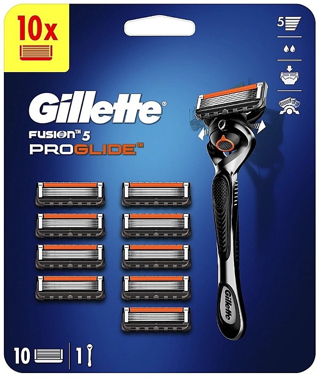 Бритва с 10 сменными кассетами - Gillette Fusion5 Proglide — фото N2