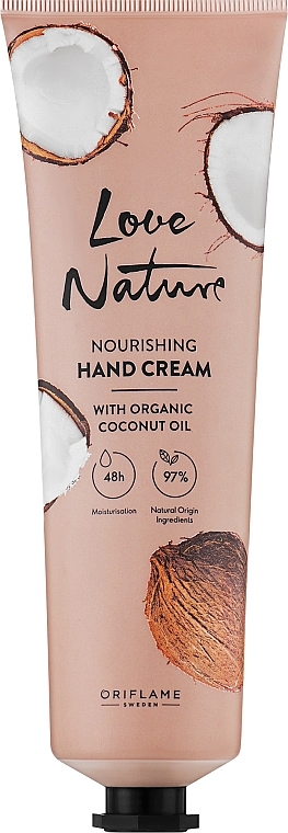 Живильний крем для рук з органічним кокосовим маслом - Oriflame Love Nature Nourishing Hand Cream — фото N2