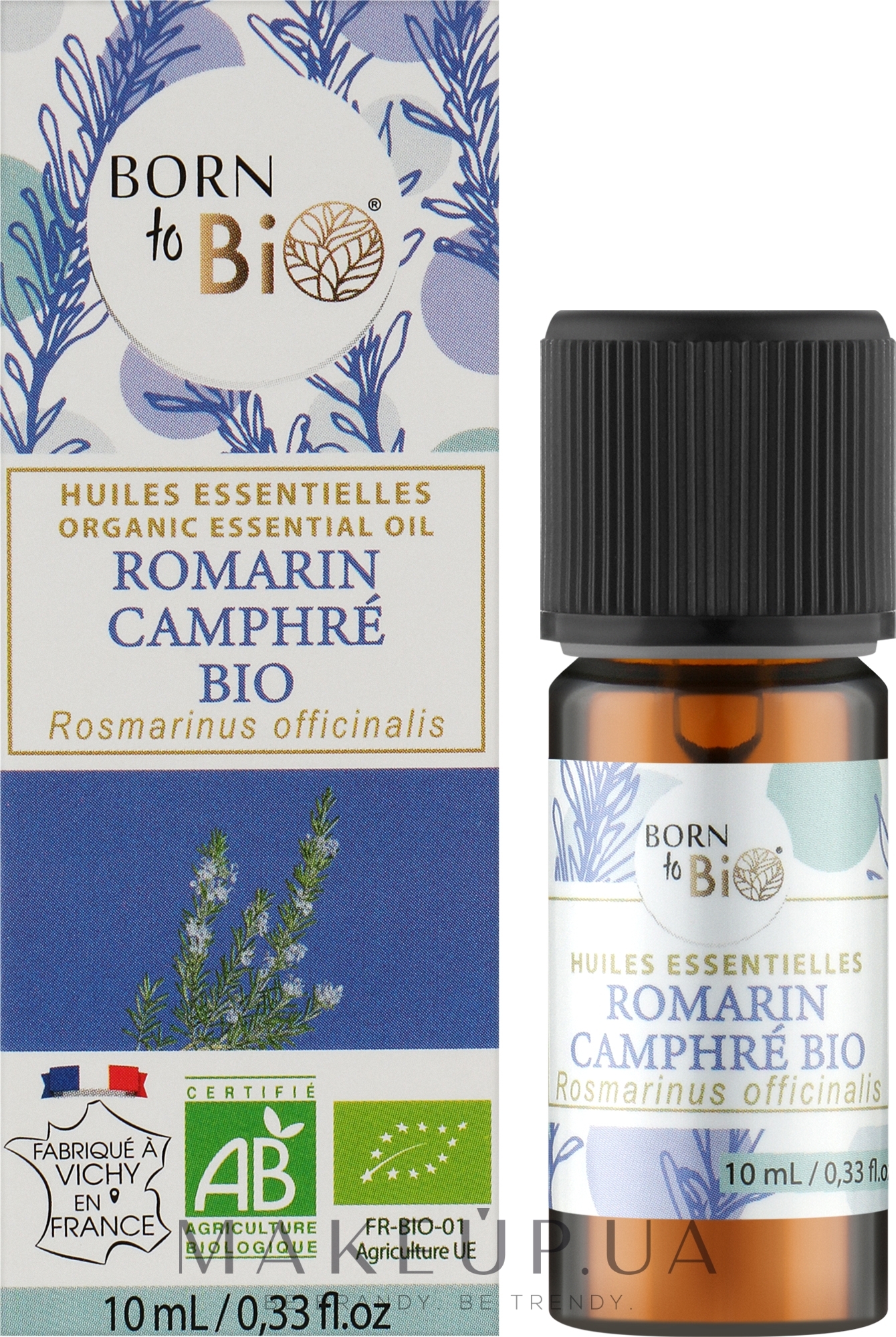 Органическое эфирное масло "Розмарин камфорний" - Born to Bio Aromatherapie — фото 10ml