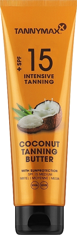 Солнцезащитный крем на основе кокосового молочка с защитой SPF 15 - Tannymaxx Coconut Butter SPF15 — фото N1