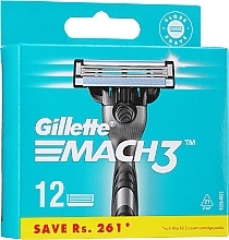 Сменные кассеты для бритья, 12 шт. - Gillette Mach3 XXL — фото N9