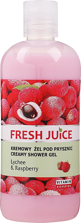Крем-гель для душа "Личи и малина" - Fresh Juice Geisha Litchi & Raspberry — фото N3