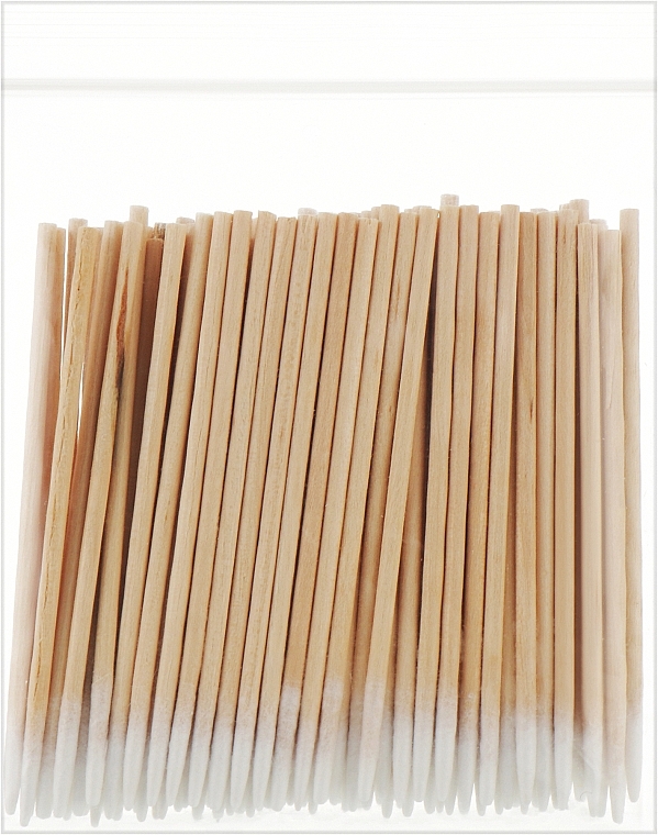 Загострені дерев'яні палички із бавовняними наконечниками, 100 шт. - Kodi Professional — фото N1