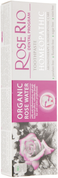 Зубная паста гомеопатическая - Sts Cosmetics Rose Rio Homeopathic Organic Rose Water Toothpaste — фото N3