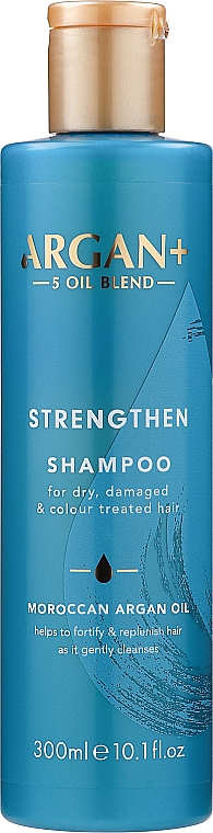 Шампунь для сухих, поврежденных и окрашенных волос - Argan+ Strengthen Shampoo Moroccan Argan Oil — фото N1
