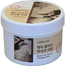 Духи, Парфюмерия, косметика Массажный крем с бурым рисом - Lebelage Brown Rice Cleaning Massage Cream