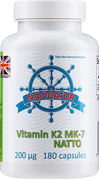 Витамин K2 MK-7, 200mcg - Navigator Vitamin K2 MK-7 — фото N1