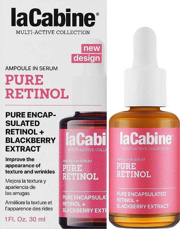 Высококонцентрированная сыворотка с ретинолом для улучшения текстуры кожи лица - La Cabine Pure Retinol Serum — фото N2