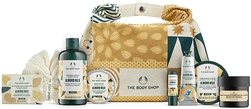 Набор, 9 продуктов - The Body Shop Soothe & Smooth Almond Milk Ultimate Gift — фото N1