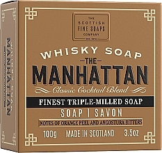 Мило в картонному пакованні - Scottish Fine Soaps The Manhattan Whisky Soap In a Carton — фото N1