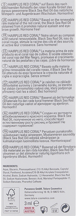 Сыворотка для роста ресниц и бровей - Tolure Cosmetics Hairplus Red Coral — фото N3