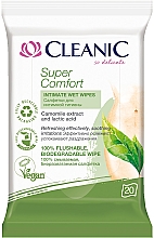 Духи, Парфюмерия, косметика Салфетки для интимной гигиены, 20шт - Cleanic Super Comfort Wipes