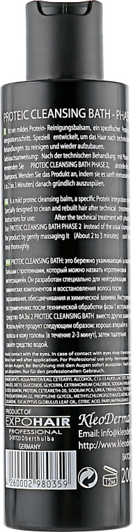 Бальзам для волосся - Kleo Derma 2 Alfaplex Proteic Cleansing Bath — фото N2