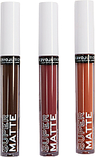 Набор жидких матовых помад для губ - Relove By Revolution Super Matte Liquid Lip Set Wonder (lipstick/3x4ml) — фото N2
