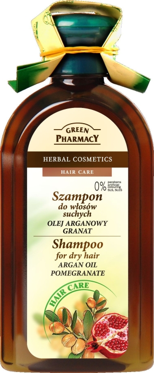 Шампунь для сухого волосся "Олія аргани і гранат" - Green Pharmacy Shampoo — фото N1