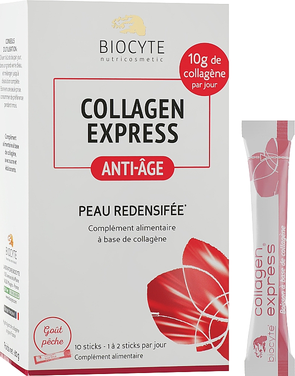 Морський колаген (висококонцентрований): Зменшення зморшок, сповільнення старіння - Biocyte Collagen Express Sticks — фото N1